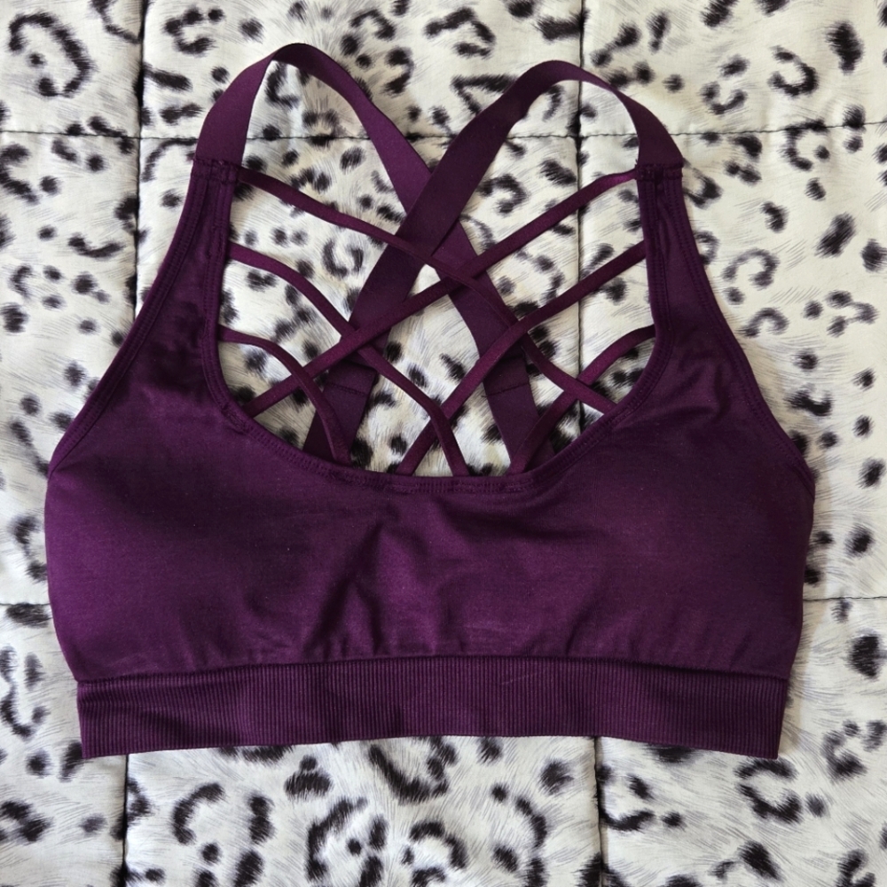 Victoria's Secret Purple Strappy Sports Bra